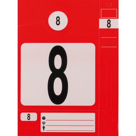 Jeu d'étiquettes et porte-clés, rouge, 300 pcs KSTOOLS - 500.8015