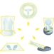 Kit de 5 protections plastiques pour habitacle, boite de 100 pcs KSTOOLS - 5008110
