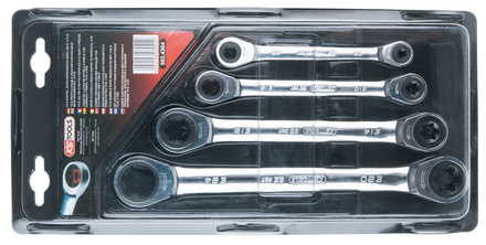 Jeu de 4 clés polygonales à cliquet TORX® GEARplus® KS TOOLS - 503.4364