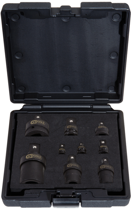 Coffret d'adaptateurs et cardans à chocs, 9 pcs KS TOOLS - 515.0100