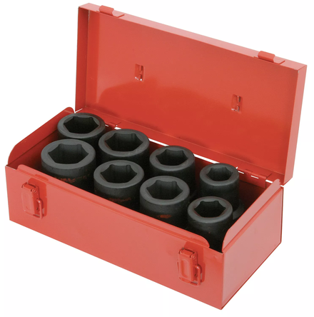 Coffret de douilles longues à chocs 1'', 24 à 38 mm, 8 pièces KS TOOLS - 515.0308