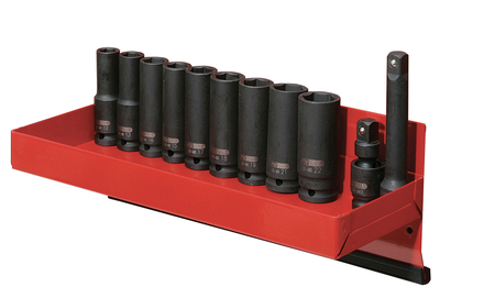 Présentoir de douilles longues à chocs 1/2'', 12 à 22 mm KS TOOLS - 515.0612