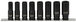 Jeu de douilles longues à chocs sur rail 3/8'', 8 pcs KS TOOLS - 515.0648