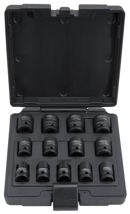 Jeu de douilles à chocs 12 pans 1/2'', 13 pcs KS TOOLS - 515.0900