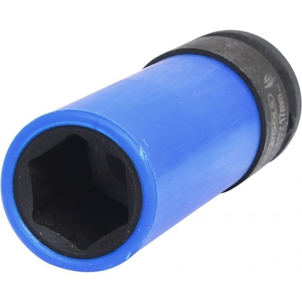 Douille à chocs longue 6 pans pour jantes aluminium - bleu foncé - 17 mm KSTOOLS - 5151073