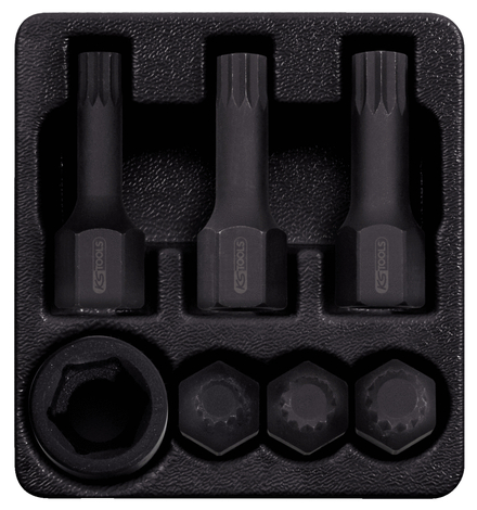 Coffret DUODRIVE, douilles à chocs XZN®, 7pcs KS TOOLS - 515.1160
