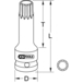 Douille à chocs courte 1/2'' XZN®, M16 - L. 75 mm KSTOOLS - 5151174