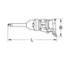 Clé à choc pneumatique à broche longue superMONSTER 1', 3405 Nm KS TOOLS - 515.3280