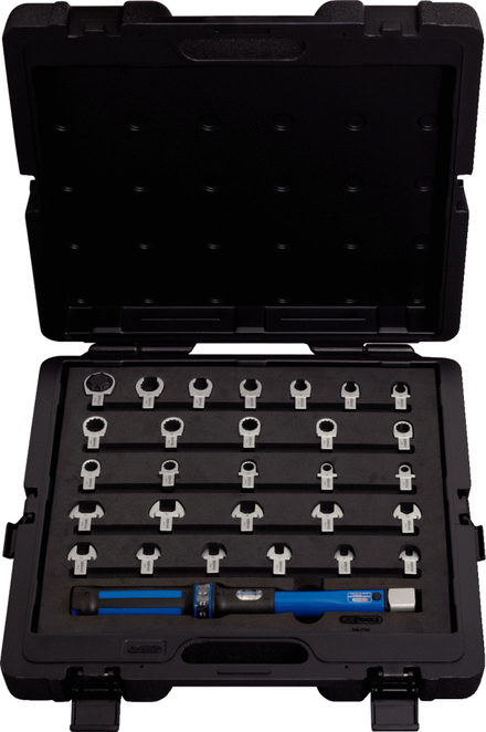 Jeu de clés dynamométriques à emmancher 14x18 mm , 3/8'' - 9x12 mm - 29 pcs KS TOOLS - 516.1720