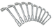 Jeu de 8 clés à pipe débouchées métriques - 6 pans - en boîte KS TOOLS - 517.0452