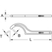 Clé à ergot brunie pour écrous à encoches latérales, 180-195 mm KSTOOLS - 5172373