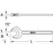 Clé à fourche simple brunie, 115 mm KSTOOLS - 5172615