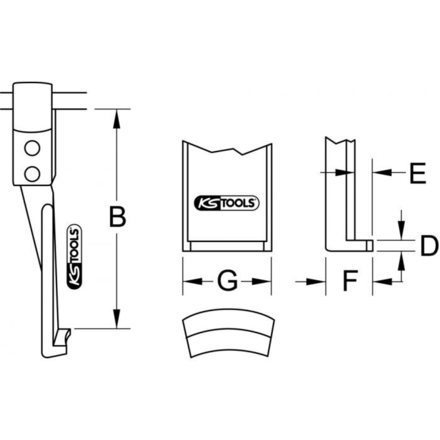 Griffe extra-fine à réglage rapide, L.220 mm, pointe 5 mm KSTOOLS - 6151026