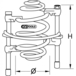 Compresseur ressort - barre de sécurité et crochets revêtement plastifié 240 mm KSTOOLS - 6700031