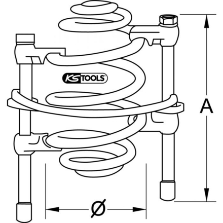 Compresseur de ressort avec barre de sécurité 300 mm KSTOOLS - 6700041