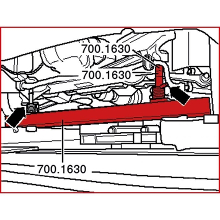 Set de guide de mesures d'axes pour VAG, 13 pièces KSTOOLS - 7001630