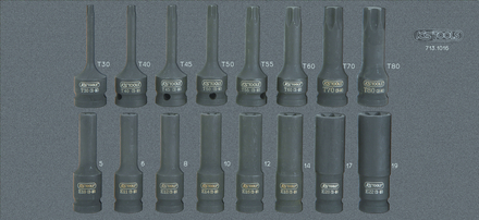 Module de douilles à chocs 1/2'', 16 pièces KS TOOLS - 713.1016