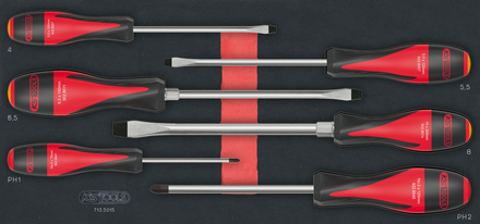 Module de tournevis ULTIMATE® Fente - PHILLIPS®, 6 pièces KS TOOLS - 713.5015