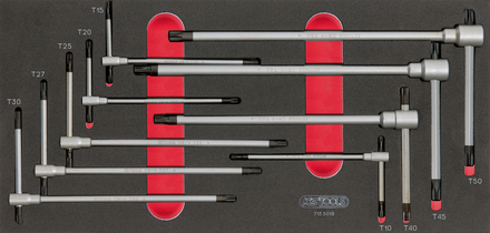 Module de clés mâles TORX à poignée en T, 9 pièces KS TOOLS - 713.5018