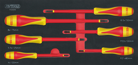Module de tournevis isolés 1000V ULTIMATE® Fente - POZIDRIV®, 6 pièces KS TOOLS - 713.6016