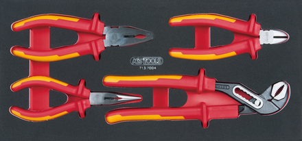 Module de 4 pinces isolées 1000V ERGOTORQUE® KS TOOLS - 713.7004