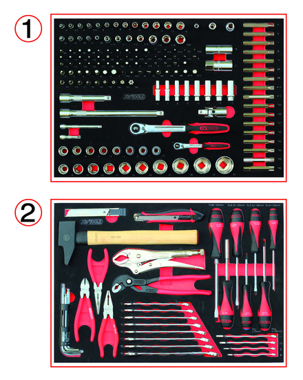 Composition d'outils pour servante 184 pièces KS TOOLS - 714.0184