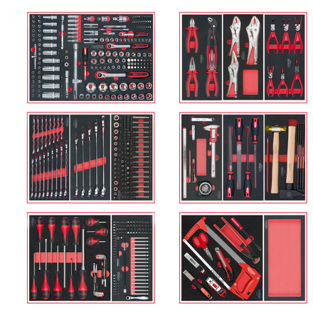 Composition d'outils 6 tiroirs pour servante, 455 pièces KS TOOLS - 714.0452
