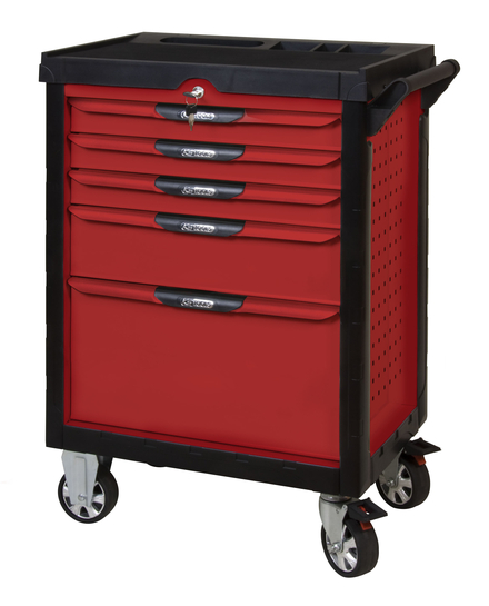 Servante ULTIMATE rouge 5 tiroirs équipée de 114 outils KS TOOLS - 809.5114