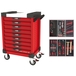 Servante ULTIMATE rouge 9 tiroirs équipée de 114 outils KS TOOLS - 809.9114