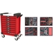 Servante ULTIMATE rouge 9 tiroirs équipée de 173 outils KS TOOLS - 809.9173