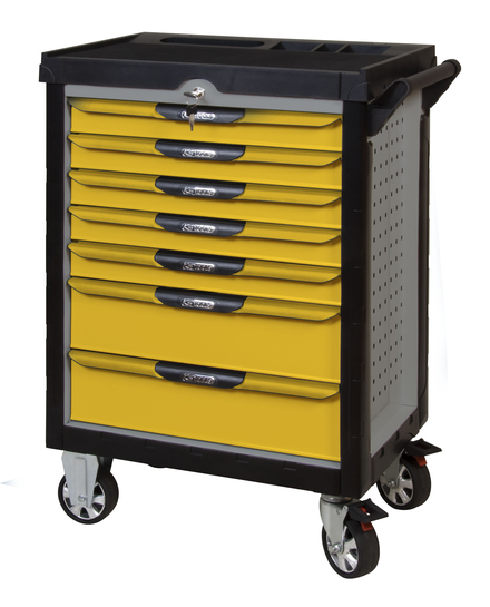 Servante ULTIMATE grise et jaune, 7 tiroirs KS TOOLS - 814.0007