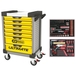 Servante ULTIMATE jaune et grise 7 tiroirs équipée de 184 outils KS TOOLS - 814.7184