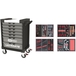 Servante ULTIMATE grise et noire 7 tiroirs équipée de 173 outils KS TOOLS - 816.7173
