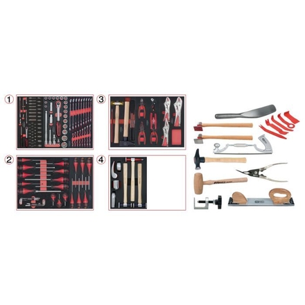 Servante One by One 7 tiroirs spéciale carrosserie, 177 pcs KSTOOLS - 8237177