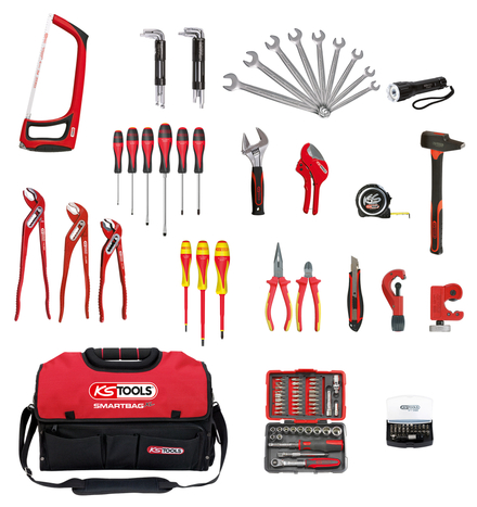 Composition d'outils sanitaire et chauffage en sac SMARTBAG KS TOOLS - 850.0126