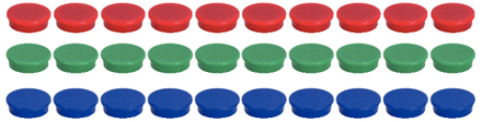 Jeu d'aimants rouges Diam.25mm, 10pcs KS TOOLS - 860.0882