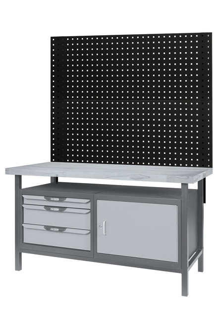 Plateau mural perforé pour fixation de crochets et accessoires, L. 2m KS TOOLS - 865.0211