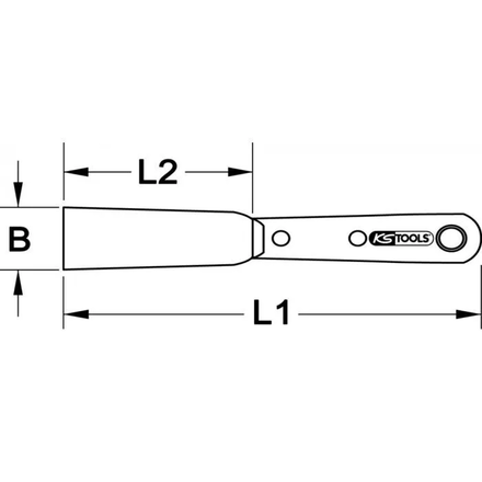 Grattoir lame inox, 15x175 mm KSTOOLS - 9072266