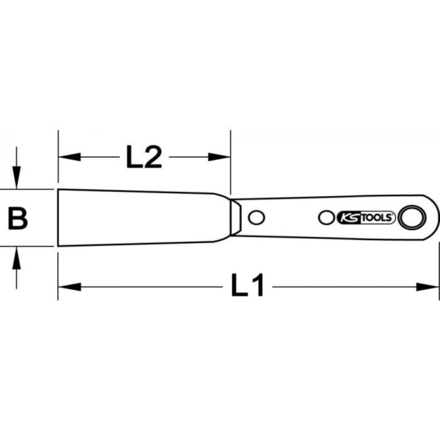 Grattoir lame inox, 30x190 mm KSTOOLS - 9072268