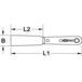 Grattoir lame inox, 30x190 mm KSTOOLS - 9072268