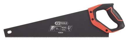 Scie égoine travaux de precision 450mm, 3 angles de coupe 9TPI, poignée bi-mat. KS TOOLS - 907.2502