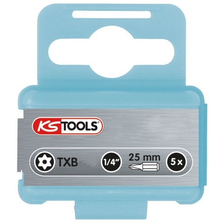 Boite de 5 embouts de vissage INOX TORX® percé 1/4