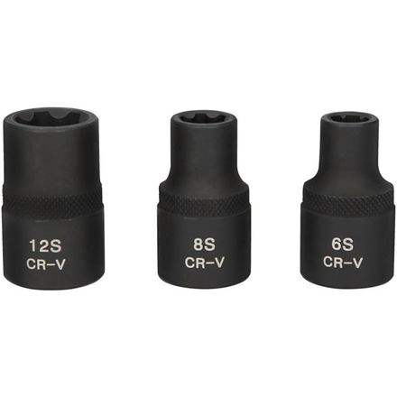 Jeu de 3 douilles RIBE 1/2'' pour culasse, M6 - M8 - M12 KSTOOLS - 911.0895