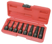 Jeu de douilles mâles à chocs 6 pans 1/2'', L.75 mm - 8 pcs KS TOOLS - 911.0902
