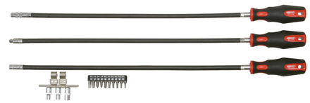 Jeu de 3 tournevis ERGOTORQUE® flexibles, L.500 mm KS TOOLS - 911.1180