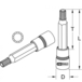Douille tournevis 1/2'' XZN®, M5, Longueur 140 mm KSTOOLS - 9111391
