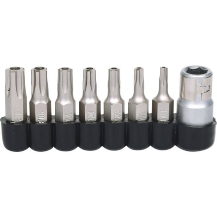 Jeu d'embouts de vissage TORX percé 5 pans 1/4