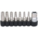 Jeu d'embouts de vissage TORX percé 5 pans 1/4