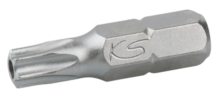 Boîte de 5 embouts de vissage TORX® percé, L.25 mm - 1/4'' - T7 KS TOOLS - 911.2274