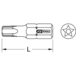 Boite de 5 embouts de vissage 5 pans percée, L.30 mm - 1/4'' - TS10 KSTOOLS - 9113111